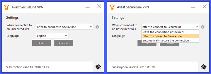 تنظیمات مشتری Windows SecureLine VPN