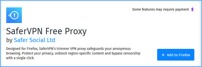 SaferVPN Extension Firefox