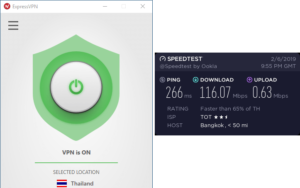 ExpressVPN थाईलैंड की गति परीक्षण
