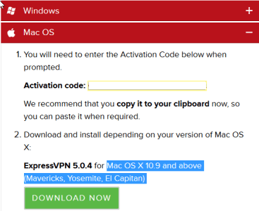 Download del client Mac ExpressVPN