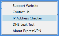 ExpressVPN 확장 도움말 메뉴