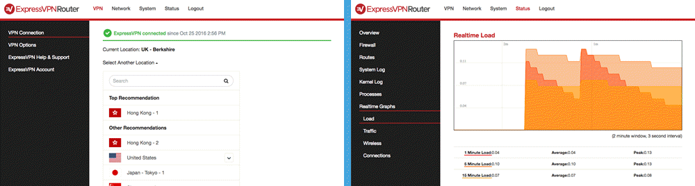ExpressVPN router alkalmazás
