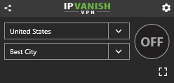 IPVanish Windows klijent, jednostavan način rada