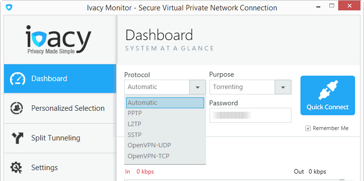 Ivacy VPN Windows Clentプロトコル