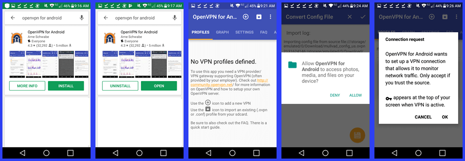 Memasang OpenVPN untuk Android