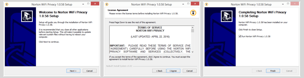 Pemasangan Privasi Norton WiFI
