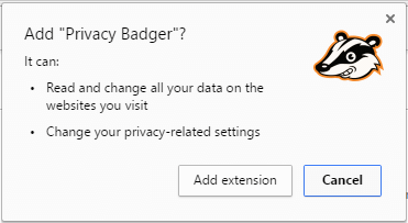 Chrome के लिए गोपनीयता बेजर