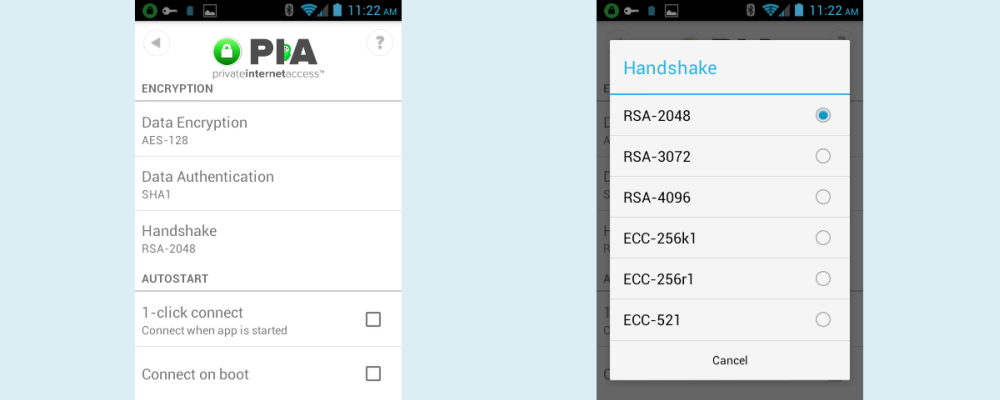 Akses Internet Pribadi Pengaturan Handshake Aplikasi Android