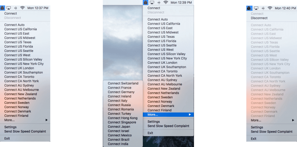 Privé-internettoegang Mac OS X-clientverbinding