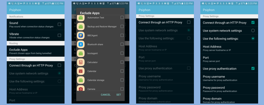 Pilihan Aplikasi Android Psiphon