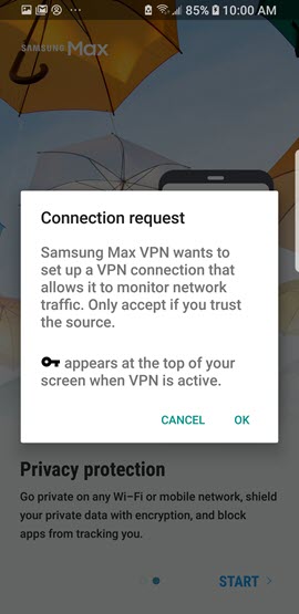 VPN של סמסונג מקס