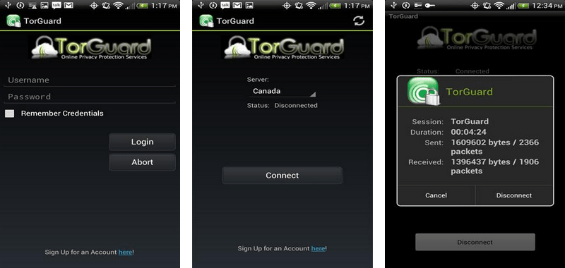 TorGuard VPN untuk Android