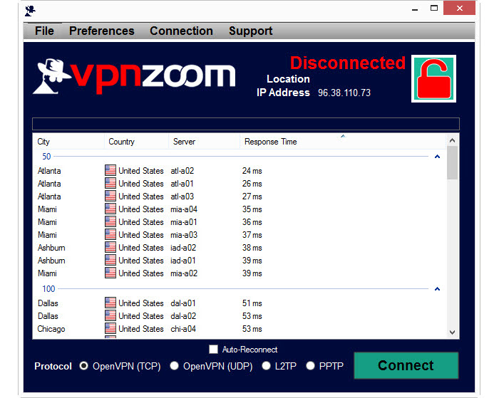 VPNZoom विंडोज क्लाइंट