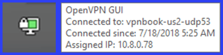 وضعیت اتصال VPNBook